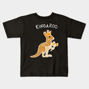 Kingaroo Kangaroo (White) Kids T-Shirt